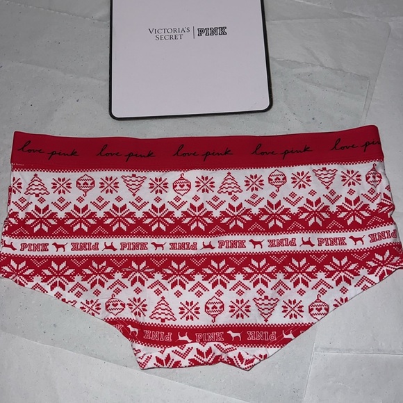 Victoria's Secret Boyshort PINK Christmas Boyshort Underwear UNISEX XL - Picture 6 of 10